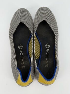 Rothy's The Flat Round Toe | Shale Ribbon Stripe | 9.5